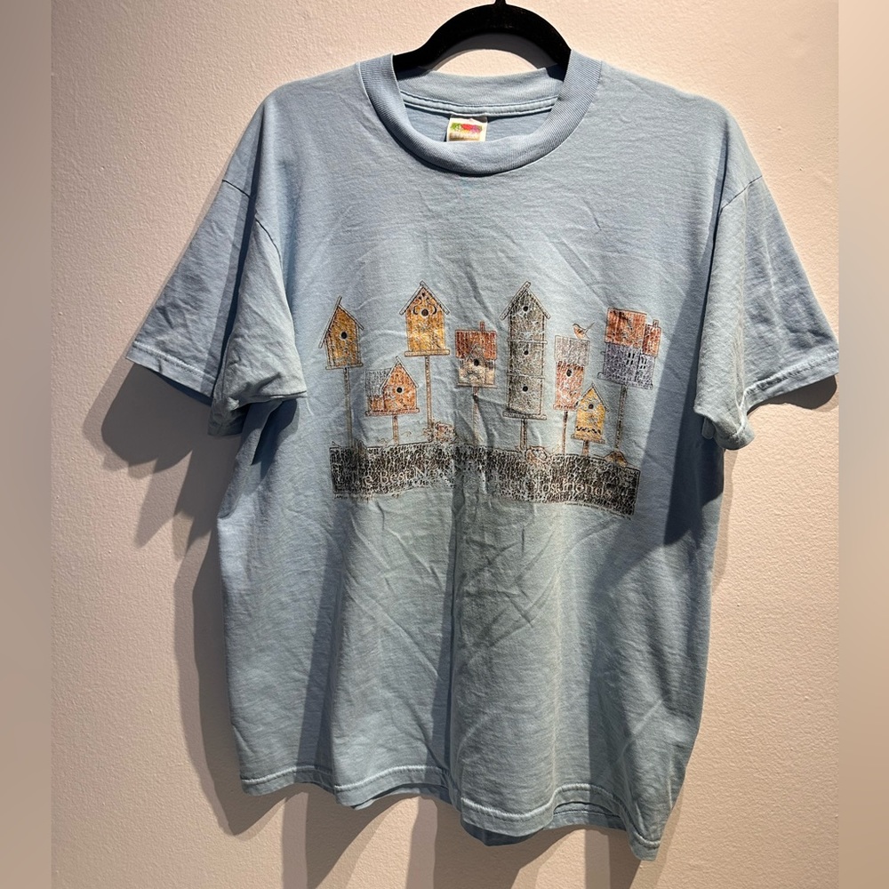 Vintage 90s Art Birdhouse Shirt size Large